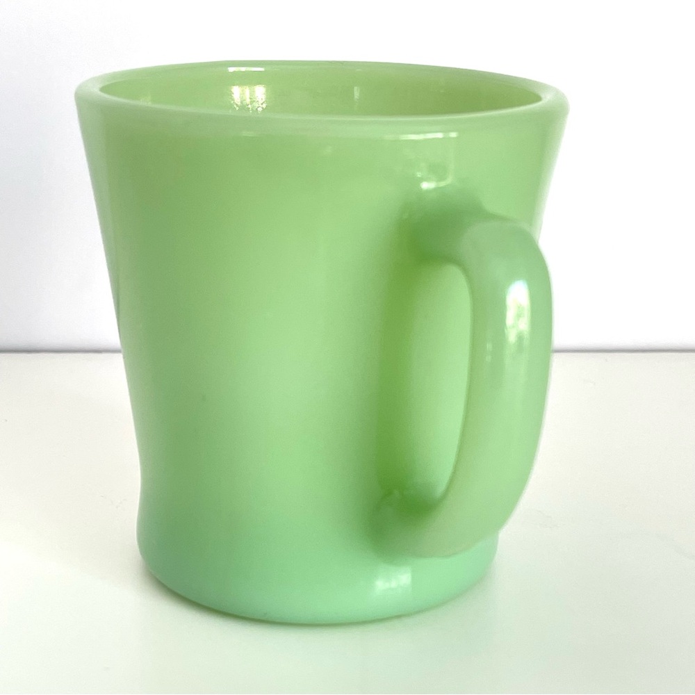 Vintage Jadeite Coffee Mug Anchor Hocking Fire King D Handle MCM - Picture 6 of 9
